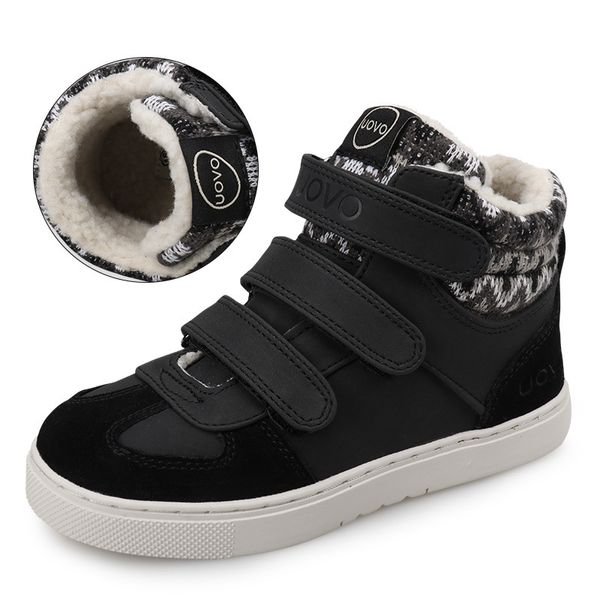 Sapatilhas Uovo marca tênis de inverno para crianças moda quente esporte calçado crianças grandes meninos e meninas sapatos casuais tamanho 30-39 230110