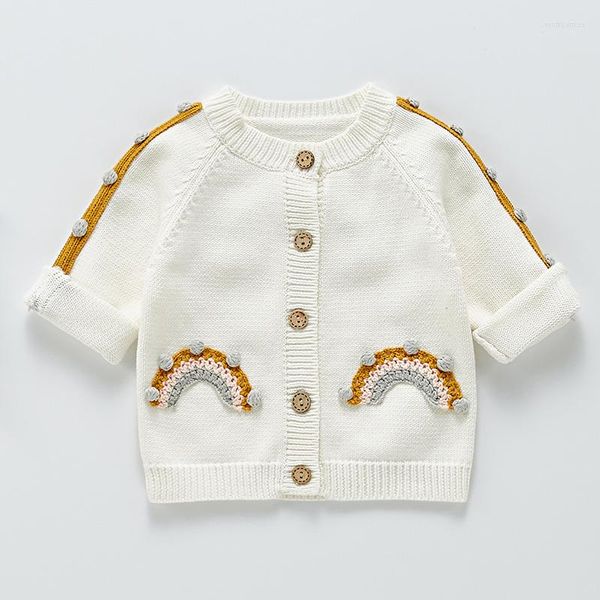 Jacken Kleinkind Baby Mädchen Jungen handgemachte Pullover Mantel Kleinkind Mädchen stricken Strickjacke Herbst Frühling Kleidung