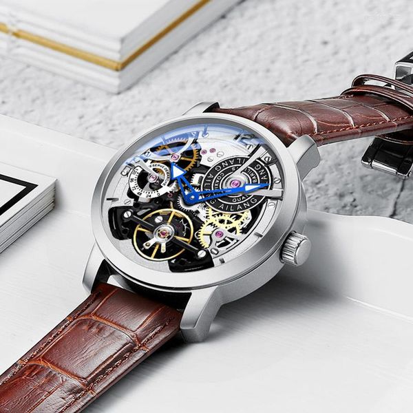 Armbanduhren Mode Herren Tourbillon Sportuhr Männer Automatische mechanische wasserdichte leuchtende Armbanduhren Uhr Horloges Mannen 2023