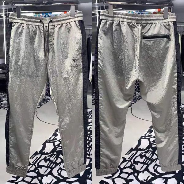 Pantaloni da uomo in tessuto ultra sottile pantaloni sportivi con lettera stampata in poliestere stampato pantaloni larghi casual per pantaloni lunghi firmati da donna