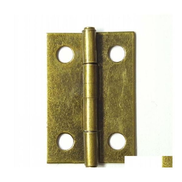 Accessori per mobili 200 pezzi / lotto 17x24mm da 1 pollice cerniera in ottone / bronzo parti in legno opzionali parti di gambite piccole cerniera piatta artigianale dec.C.