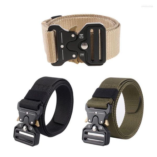 Belso do estilo Belts Homem de serviço pesado com fivela de metal de liberação rápida - 1 dobra de 1,5 