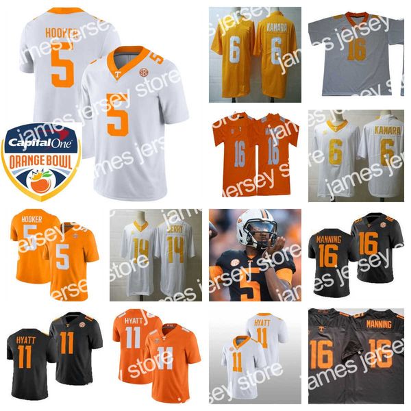 American College Football Wear Mens Hendon Hooker Cucite College Football Jersey Peyton Manning Jalin Hyatt Alvin Kamara Maglie