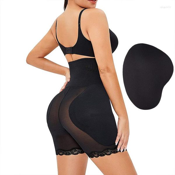 Shapers Women WoMe Bainha de nádega de estômago Bulfetador de corpo Bulfelão acolchoado Enhancista de quadril Roupa contínua Hi-cintura SAQUE CURTO