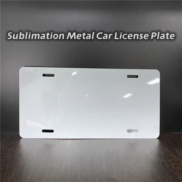 12x6 Zoll Sublimation Metall Auto Nummernschild Wärmeübertragung Blank Verbrauchsmaterialien Druck DIY Aluminiumplatte I0110