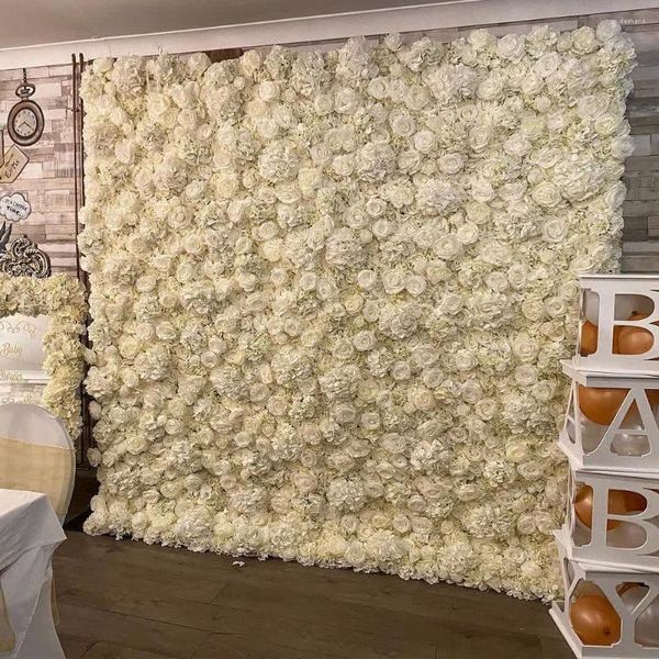 Dekorative Blumen Wanddekoration Panel handgefertigt mit Rayon Hochzeit Baby Shower Party Hintergrund individuell