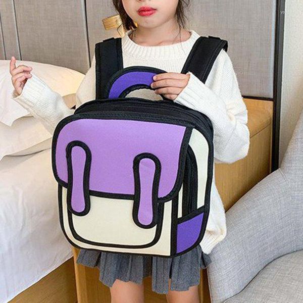 Backpack Kindergarten Schoolbag Boys and Girls Mochila Bolsas de Escolas Mochilas de Impressão 3D de Impressão de Cartoon 3D