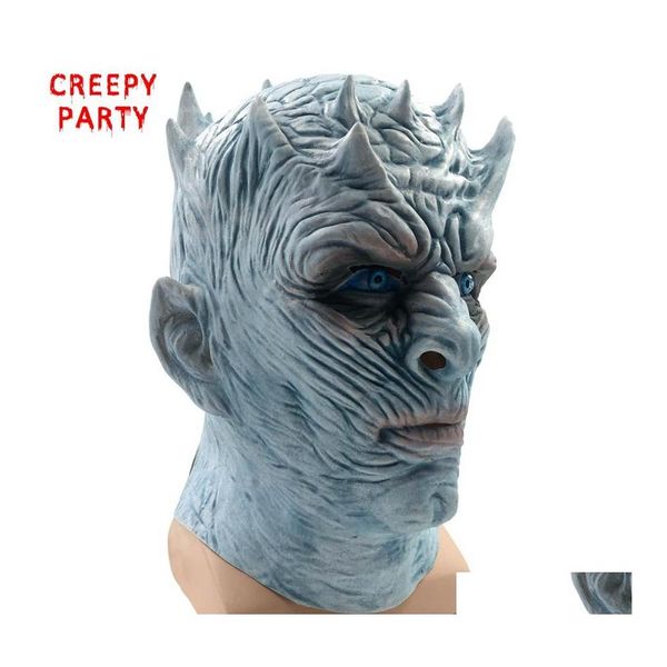 Partymasken Halloween-Maske Nights King Walker Face Night Re Zombie Latex Adts Cosplay Throne Kostüm Drop Lieferung Home Garden Festi Dhwcx