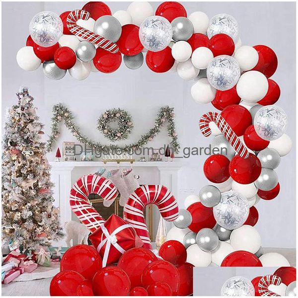 Outra festa de eventos suprimentos de natal wreath arquine terno vermelho sier bast￣o box balloon groe entrega home jardim home festive dhgarden dhbup