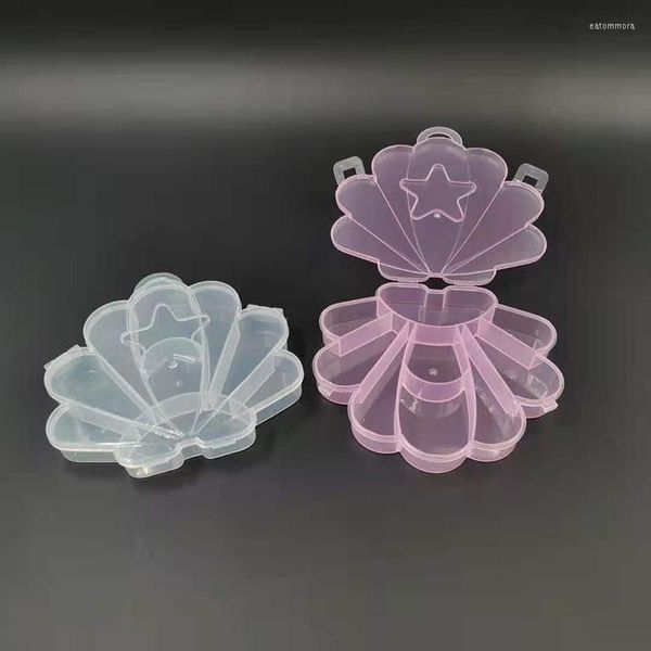 Ювелирные мешочки Shell Starfish Clear Plastic Lose Box Holders Holders для небольших предметов