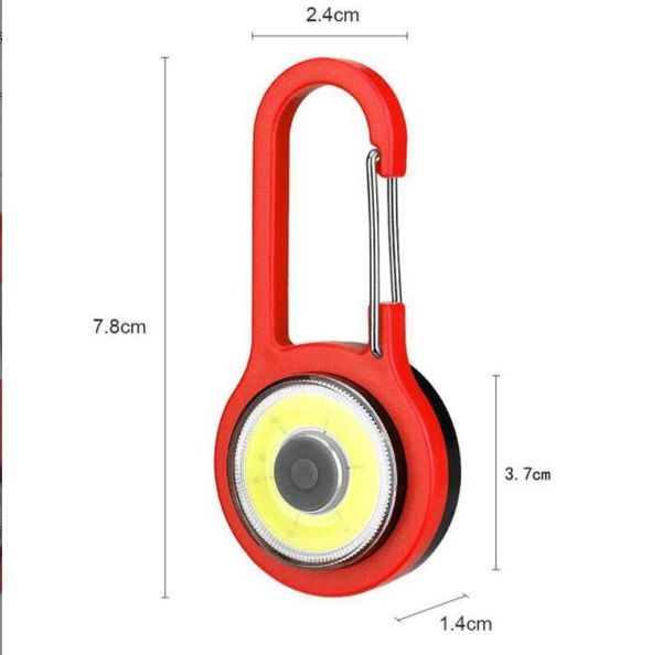 LED -Schlüsselbund Cob Taschenlampen im Freien tragbare Wanderlampenleuchten Schlüsselreine Leuchten Hackerjagd Angelschande