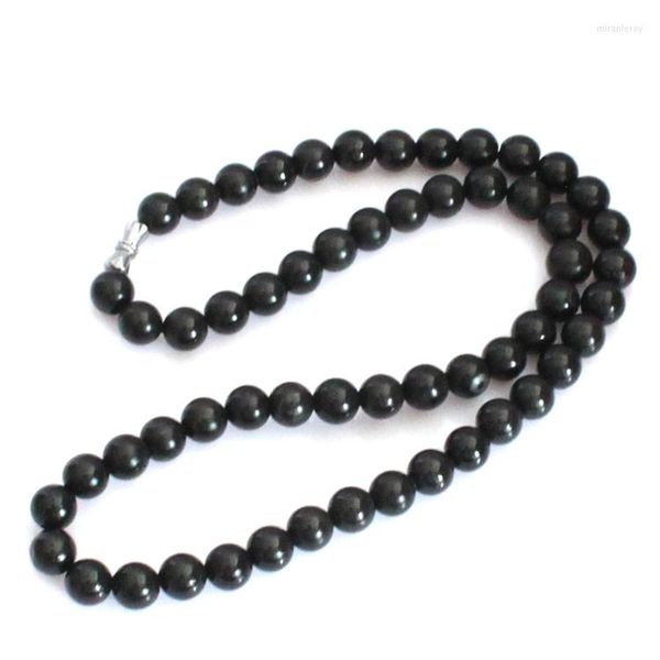 Pendenti Black 8mm Bianshi Collana Stone Carve For Women Massage Jewelry Strumento di agopuntura tradizionale