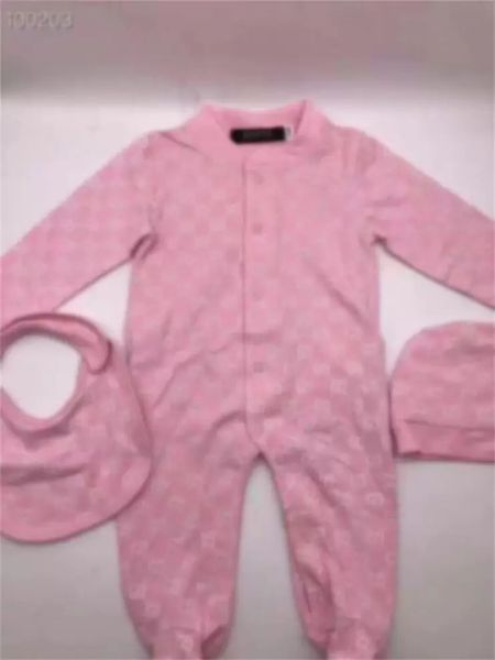 100% cotone pagliaccetto ragazzo ragazza bambini designer 1-2 anni neonato estate maniche corte tuta cappello bavaglini set 3 pezzi