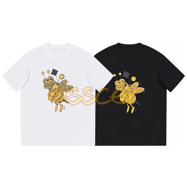 Men Womens Fashion Tam camiseta Designer masculino logotipo de abelha impress￣o Tees de homens mulheres casuais solteiras camisetas xs-l