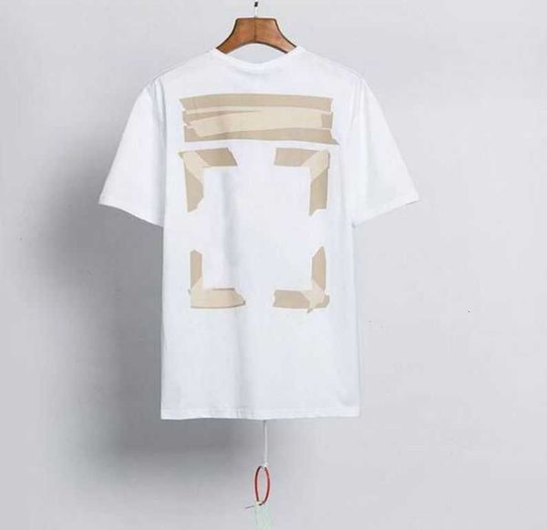 Summer Fashion Brand Offs Magliette da uomo Ow Pittura a olio religiosa Direct Spray Arrow Magliette Hip Hop Manica corta Uomo allentato Tops Tees Donna Yy17