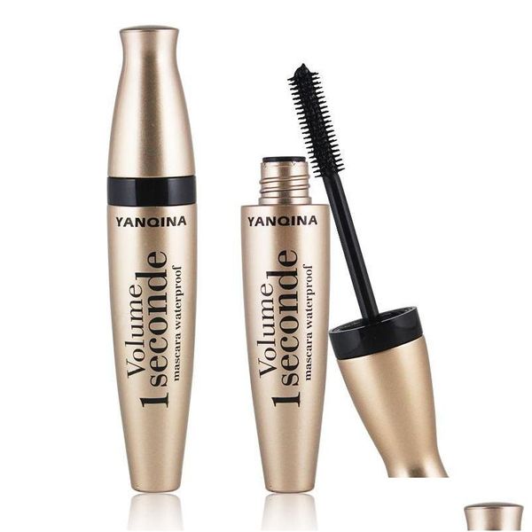 Mascara Makeup Sexy Black Waterproof Golden Tube Verlängertes dickes Curling-Volumen I Seconde Langlebige Coloris Yanqina Eyes Make Up Dhkty