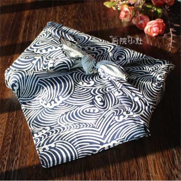 Lençóis lenços japoneses Furoshiki Bento 7878cm Lunch Bow Vintage 230110