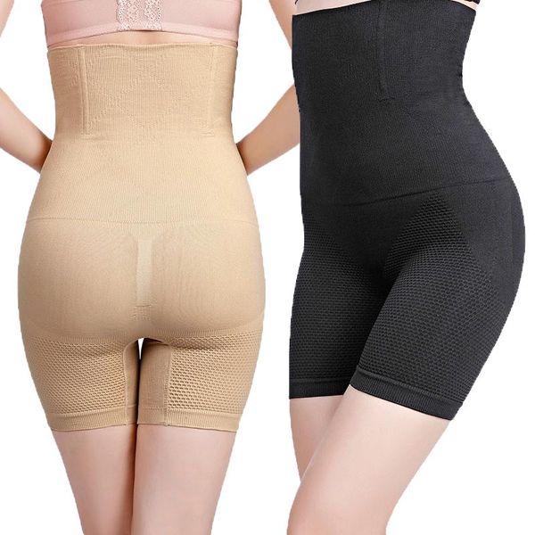 Intimo modellante da donna Vita alta a nido d'ape Stomaco grasso senza cuciture BuLift Trainer Boxer Intimo modellante per donna Mutandine di sicurezza di grandi dimensioniDonna