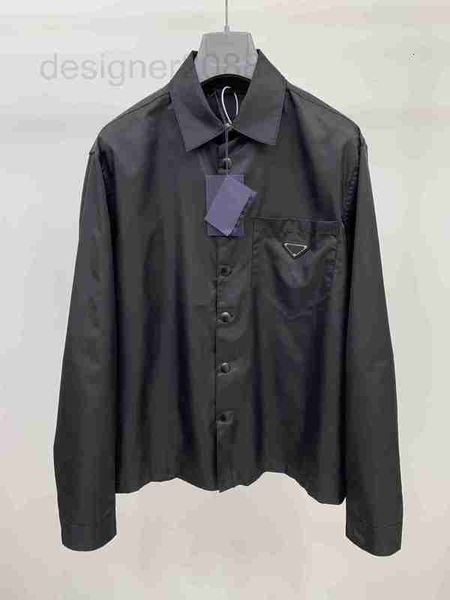 Herren Casual Shirts Classic Style Designer Shirt Lose Edition Schwarz hochwertige umweltfreundliche Nylon -Pocket -Stitching -Design GCZP