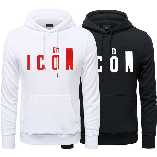 Herren Hoodies Sweatshirts Hoodie Herren Casual Inner Top Wollring Herbst und Winter Neuer bedruckter Kapuzenpullover aus reiner Baumwolle