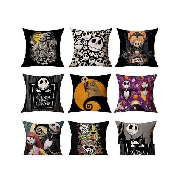 Kissen/dekoratives Kissen 107 Designs Halloween Kissenbez￼ge Hexenk￼rbis Design Kissen ER Square H￼lle Slip Drop Lieferung Home Gard DHFQB