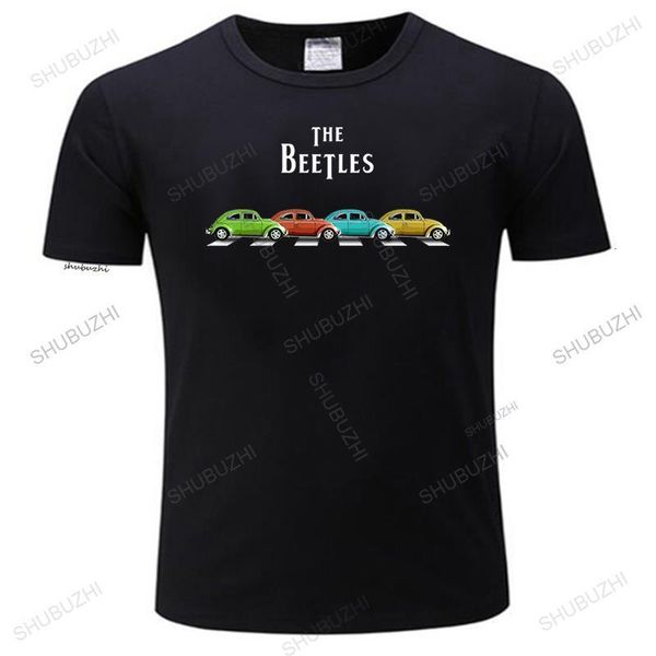 Homens camisetas homens verão de alta qualidade camiseta clássico vintage buggy carro os besouros velhos bugs amante unisex moda tripulação pescoço tshirt preto 231031