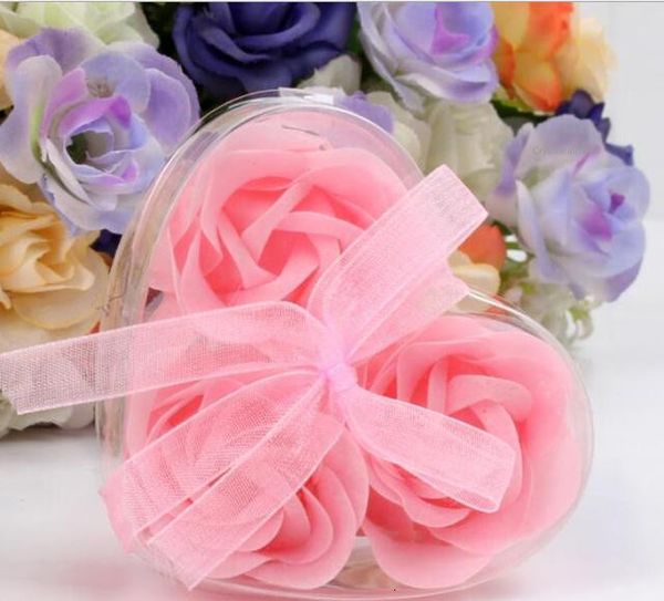 Dekoratif nesneler figürinler 20 kutular aroma kalp gül sabun çiçekleri banyo vücut romantik hediyelik eşya sevgililer günü hediyeler düğün iyiliği parti dekor 230110