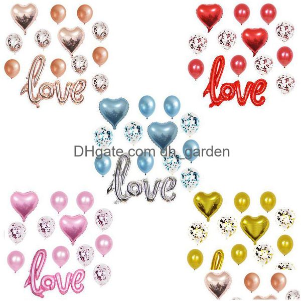 Altre forniture per feste di eventi Natale Grande Onepiece Love Aluminium Membrane Balloon Valentines Day DECORAZIONE DEL MADULAZIONE Seque Dhgarden Dhelz