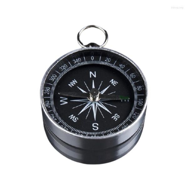 Gadget da esterno Camping Mini Pocket Compass Switch Portachiavi in alluminio leggero in metallo per attività escursionistiche