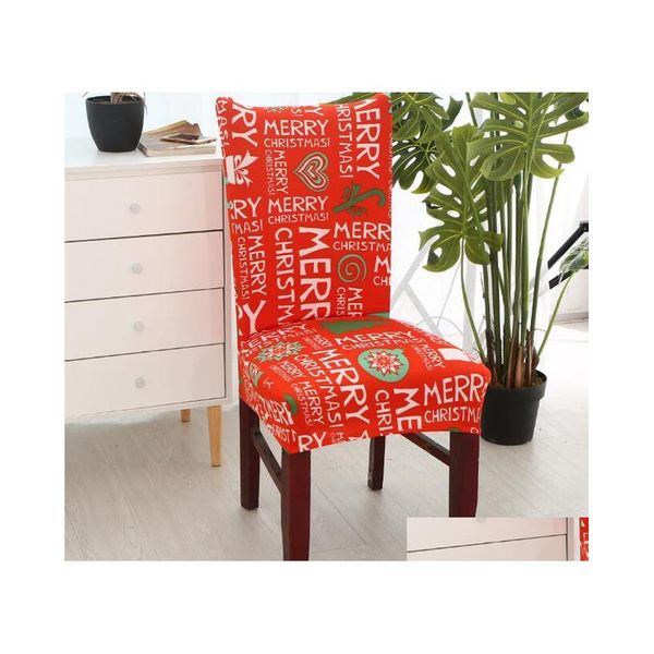 Decorações de Natal Cadeira elástica ERS ERS SPANDEX TENHING DINING ER PARA BANQUET DOURS DE DECORAÇÃO DO DOUR