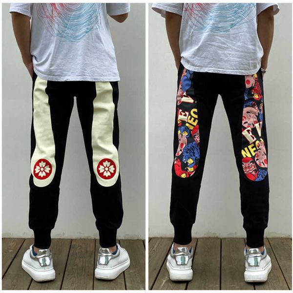 Erkekler Pantolon 2022 Yeni Sweetpants Bol Joggers Moda Mektubu Hip Hop Sokak Giyin