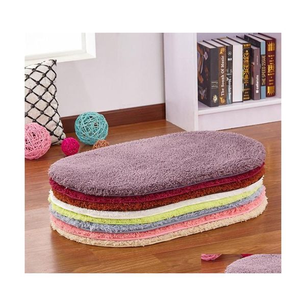 Tappetini da bagno 40x60 cm Home cashmere bagno camera da letto tappeto per doccia non colpire il letto ovale tavolino moquette prodotto consegna goccia dh9rt