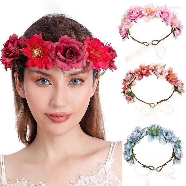 Направления моды Fashion Flower Crown Невеста свадебные аксессуары для волос с повязкой на головные повязки плетеные виноградные виноградные лозы для женщин