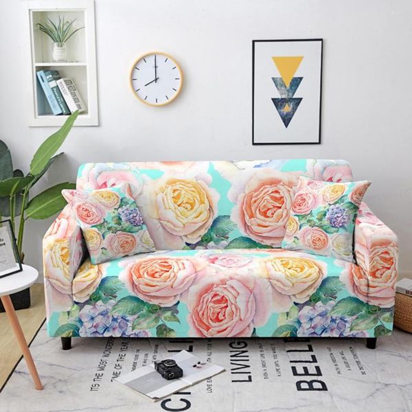 Крышка стулья цветочные листья диван -крышка лотос розовые фиалки с печать