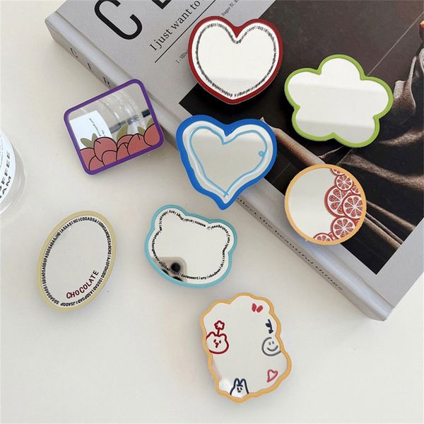 Oggetti decorativi Figurine Simpatico cuore d'amore Staffa per specchio per il trucco Impugnatura per telefono Tok Griptok Corea Anello di supporto per iPhone 11 13 Accessori Supporto per telefono