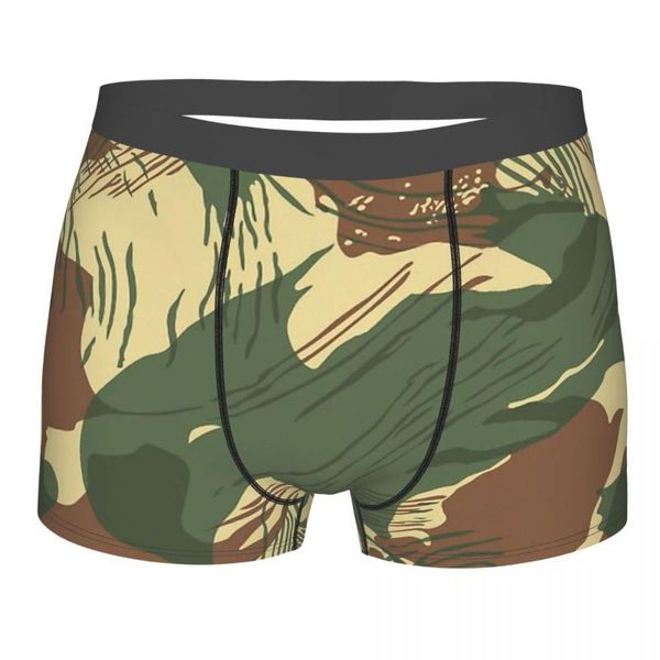 Unterhosen Camouflage Armee Baumwolle Höschen Mann Unterwäsche Sexy Rhodesian Pinselstrich Shorts Slips