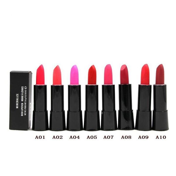 Lippenstift Makeup Rouge Mineralize Reichhaltige Lippenstifte Langlebig Einfach zu tragen Coloris Großhandel Lippenstift Drop Delivery Health Beauty Lips Dh0Ly