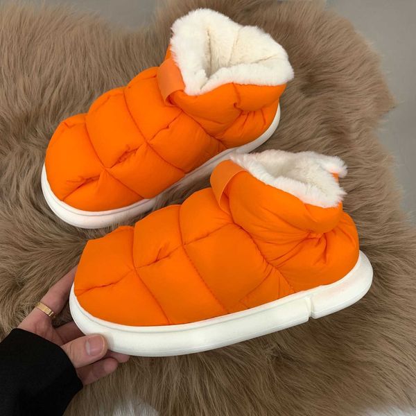 Stivali impermeabili Uomo Inverno Caviglia Neve Calda Alta Top Donna per la casa antiscivolo Peluche Slip-on Coppia Scarpe esterne Plus Size 221215