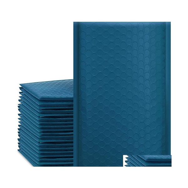 Verpackungsbeutel Verpackung 50 Stück Marineblau Poly Bubble Mailers Tasche für kleine Unternehmen Umschläge Drop Lieferung Büro Schule Industrie Dhuwt
