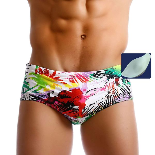 Купальники для купания, увеличивающие выпуклость, мужские сексуальные шорты для купания, многоцветный купальник с подкладкой, дышащий купальник 230110
