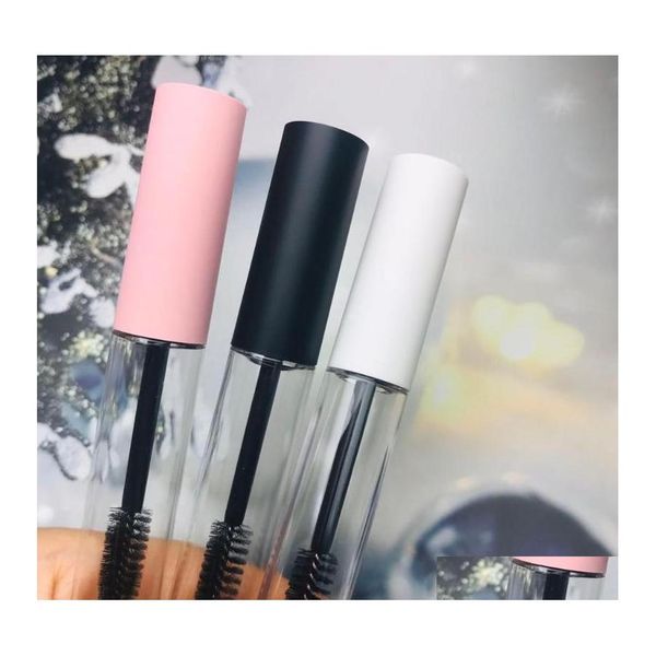 Vorratsflaschen Gläser 10 ml Leere Mascara Tube Klare Wimpernflasche Frosted Weiß Rosa Deckel Kosmetische Verpackungsbehälter Drop Lieferung Dhgub