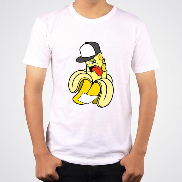 Herren-T-Shirts, Bananen-Cartoon-Shirt für Männer, kurzärmelig, O-Ausschnitt, Sommer-Grafik-Tops, T-Shirts, Camiseta Hombre, Akzeptieren Sie individuelle Kleidung