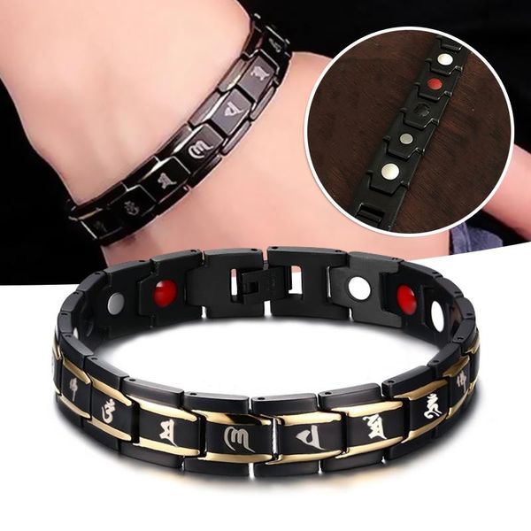 Link-Armbänder, Kette, Magnete, Titan-Stahl-Armband, bezaubernder Metall-Armreif, personalisierte Accessoires für Männer, Nov. 1999