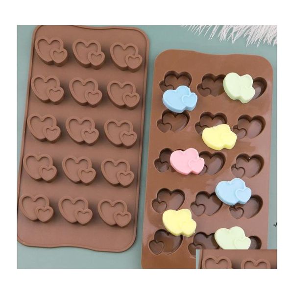 Moldes de cozimento Mods grandes e pequenos Love Sile Moldes de chocolate Diy Bolo Manual de Manual de Manual de Sabon Rrb14633 Drop Drop Home Garden K Otzfb