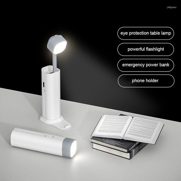 Lampade da tavolo Multifunzione ricaricabile ricaricabile a led Light Hype Protection Lample Learning Camera da letto Soggiorno Outdoor Power Bank