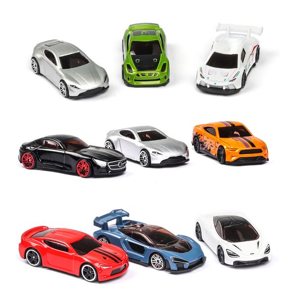 Diecast Model car 5 Teile/satz Diecast Simulation 1 64 Mini kinder Spielzeug Auto Fahrzeug Schiebe Legierung Sport Auto Modell Set Multi-stil Geschenk Spielzeug für Kinder 230111