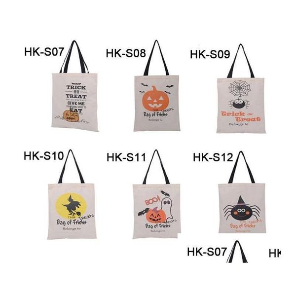 Outras festa festivas fornecem 6 estilos grandes bolsas de halloween sacolas de travessuras de travessuras ou tratar bolsa criativa Festival Spider Candy Gift Dht9i