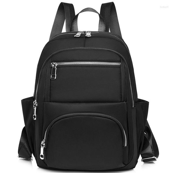 Bolsas escolares 2023 Mulheres à prova d'água de dois andares Backpack Backpack de alta capacidade Bolsa fêmea laptop de mochila laptop unissex Travel