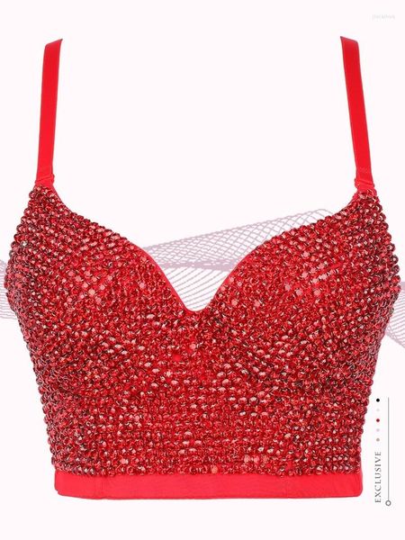 Damen Tanks Frauen Sexy Dessous Exotische Tank Tops Push Up BHs Strap Bustier Korsett Crop Plus Size Weste Bralette Nachtclub Bar Dancewear