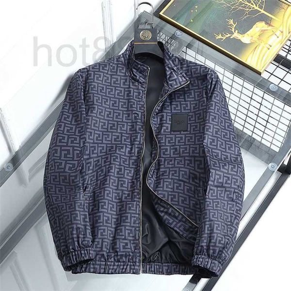 Giacche da uomo Designer Fall Badge Collo alto Manica lunga Cerniera Cardigan Giacca a vento Giacca casual NZ58